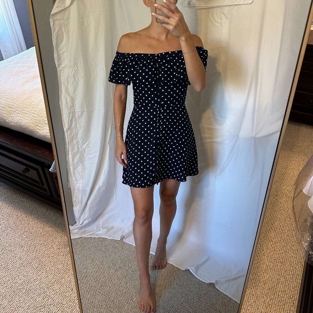 Polka Dot Off-Shoulder Dress